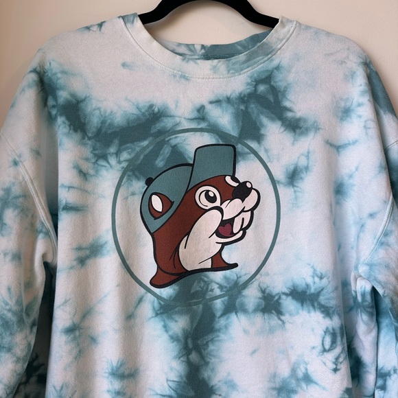 Vintage Buc-ees Tie Dye Crewneck Sweatshirt size Small - Picture 3 of 8